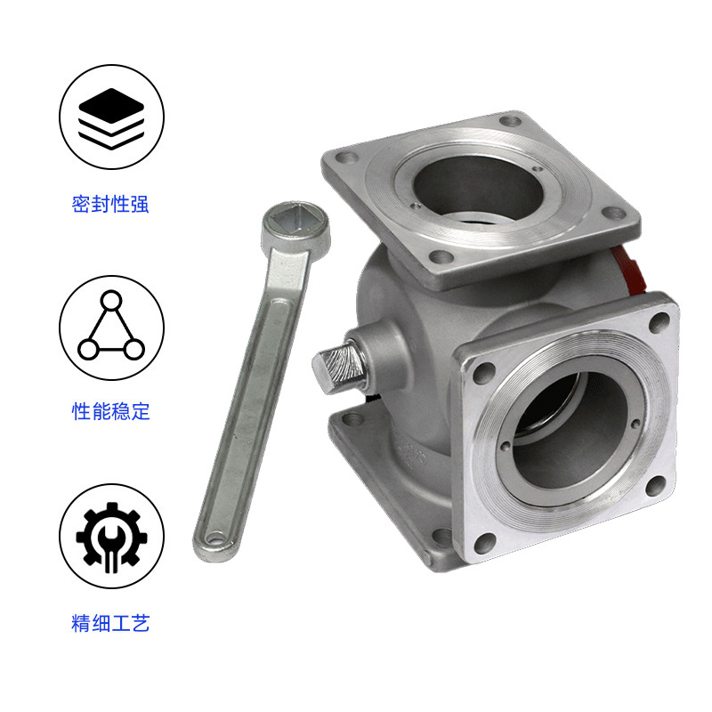 Q45SA-10L不锈钢法兰三通球阀化学介质调节型单向球阀三通球阀