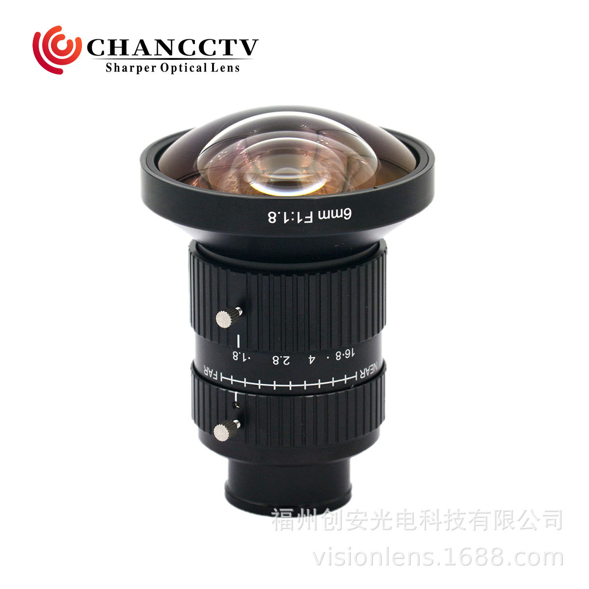 VISIONLENS CA600A 1 "工业镜头 f:6mm F1.8-16 C口 20MP