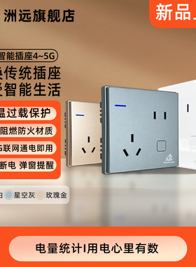 洲远4G～5G智能插座10A无需Wi-Fi无需中枢手机远程控制定时AI语音