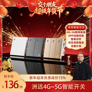 罗永浩推荐】洲远4G-5G智能开关2路手机语音远程控制无需路由网关