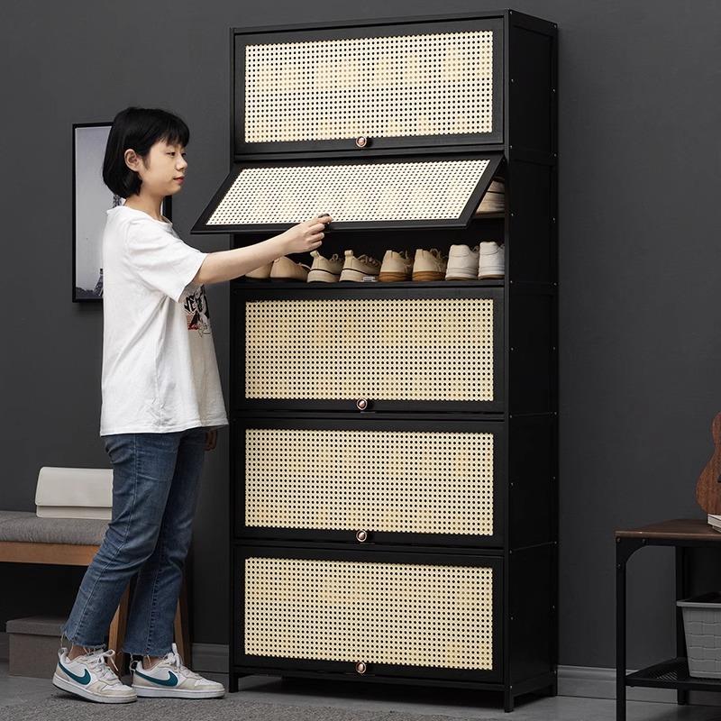 鞋柜家用门口鞋架子收纳神器省空间多层置物简易入户出租屋用实木