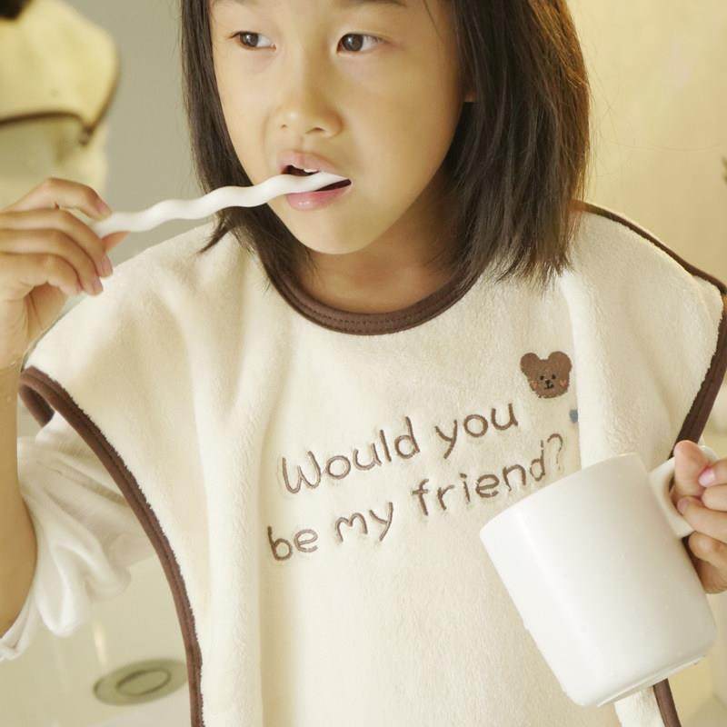 儿童洗漱巾吸水刷牙洗脸毛巾秋冬防衣服湿水宝宝漱口巾围脖围兜,婴童用品,小围嘴,淘宝优惠券,粉丝福利购,淘宝优惠卷