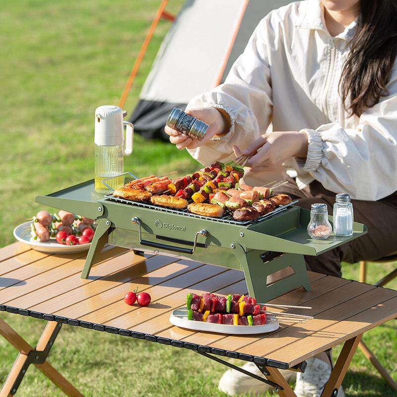 烧烤炉BBQ户外烧烤架家用折叠烤肉炉子木炭露营装备便携式2025