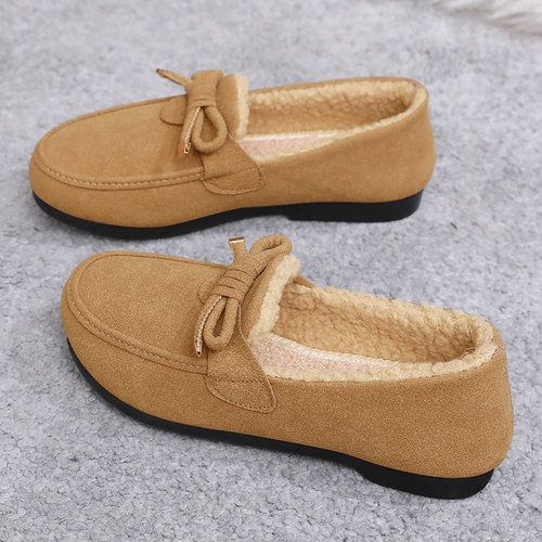 冬季老北京布鞋豆豆鞋女冬加绒