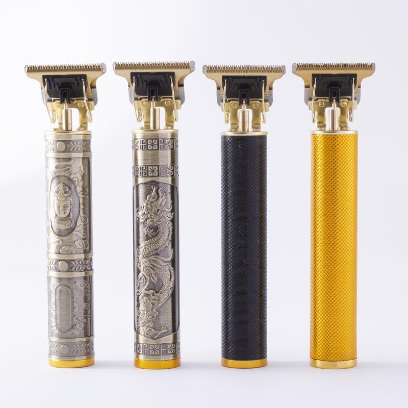 跨境新款T9液晶数显电动推剪复古雕刻油头剪儿童成人家用理发推子