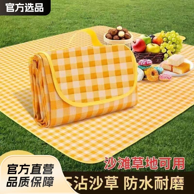 野餐垫加厚带铝模防潮户外野炊野营沙滩帐篷防水草坪垫子便携郊游