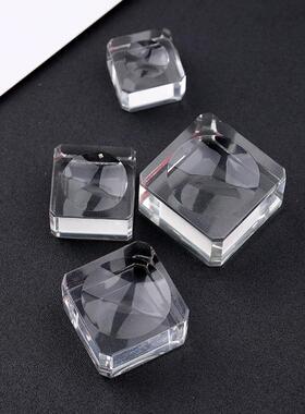 方形水晶球底座玻璃展示架家居办公装饰品底托摆件透明