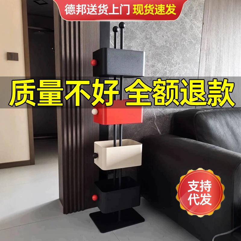 家用落地多层书架客厅铁艺置物架转角储物柜收纳展示柜隐书架形柜