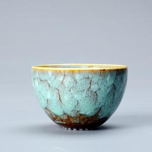 建盏功夫茶杯不倒杯陶瓷杯家用小茶杯客人杯耀变主人杯