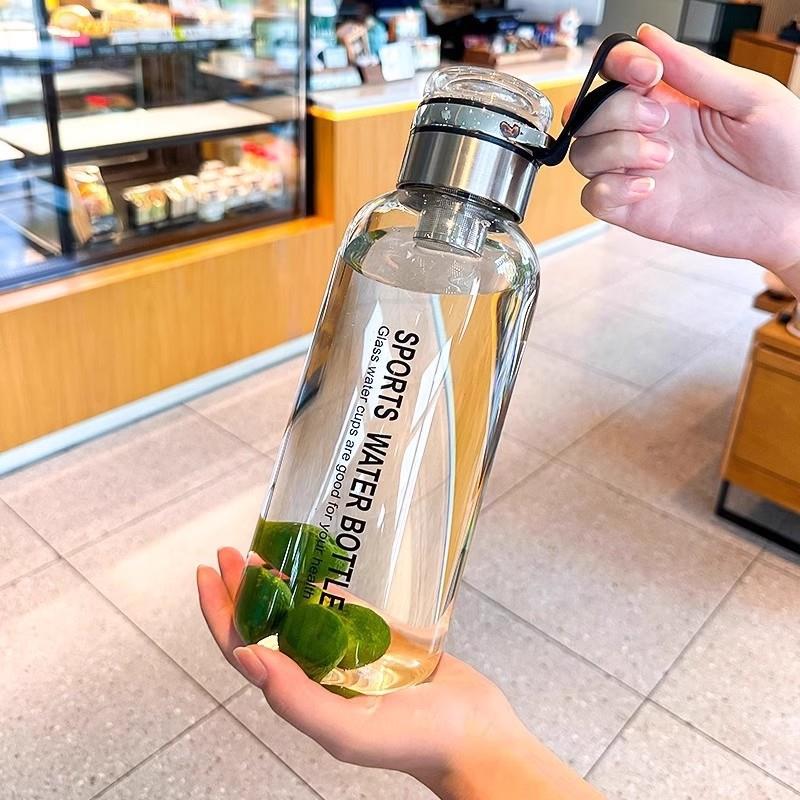 玻璃杯1000ml大容量水杯茶水分离泡茶水杯子单层防爆耐高温墩墩杯