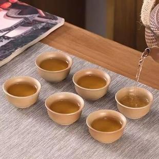 55ml复古小茶杯柴烧品茗杯子喝茶围炉煮茶茶具功夫家用粗陶瓷小号