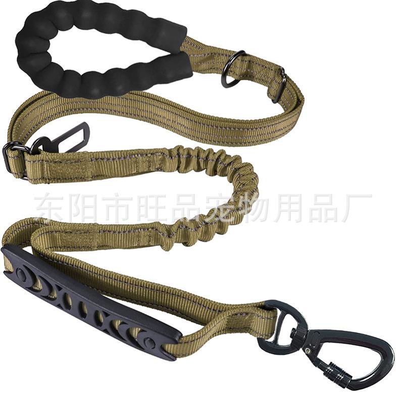 宠物用品中大型犬牵引绳狗狗牵引绳短牵高强弹力防爆冲遛狗绳跨境