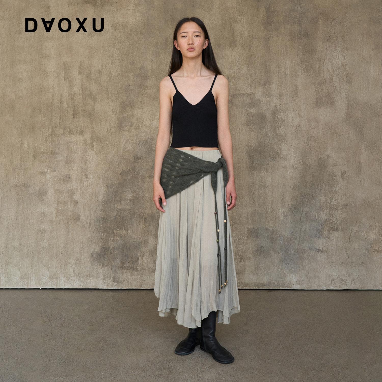 DAOXU倒序优雅飘逸薄纱迷笛裙
