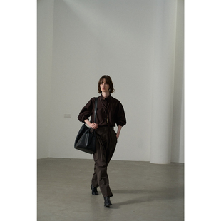 干净简约线条感美味红咖衬衫 天丝棉柔软舒适 轻松从容 DAOXU