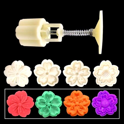 极速50g Plum Flower Shape Pastry Moon Cake Cakes Molds Moonc