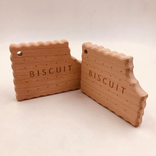 极速1pc Nursing Baby teether Teething Natural Wood Ring Orga