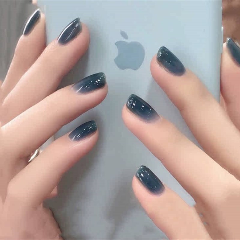 穿戴式成品美甲透色穿戴甲冰透色中短款法式指甲款式网红2022流行