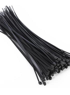 100 x Thin Black Cable Tidy Ties Zip Ties Cord Strap Wrap 20