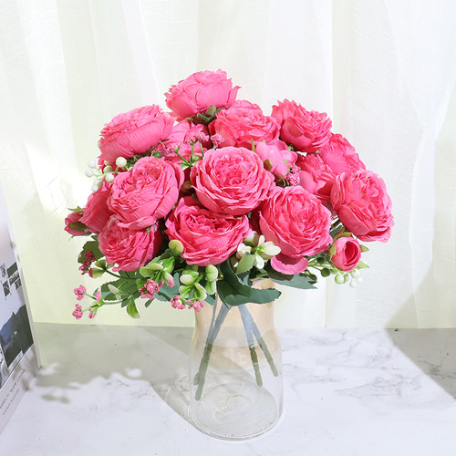 极速Best Selling Beautiful Rose Peony Artificial Silk Flower