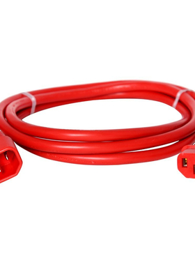 C13转C14黄色红色蓝色彩色服务器电源线品字尾公母延长线C13/C14