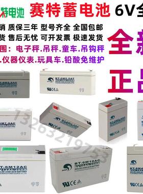 赛特蓄电池BT-6M7.0AC6V1.3Ah4Ah2.8a电子秤吊秤童车仪器仪表铅酸