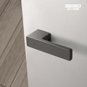 吉尔保盾意式 极简门锁室内卧室房门锁现代简约门把手静音磁吸门锁