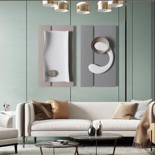 现代简约背景墙金属挂件壁饰轻奢铁艺墙面装饰立体挂画 画客厅壁