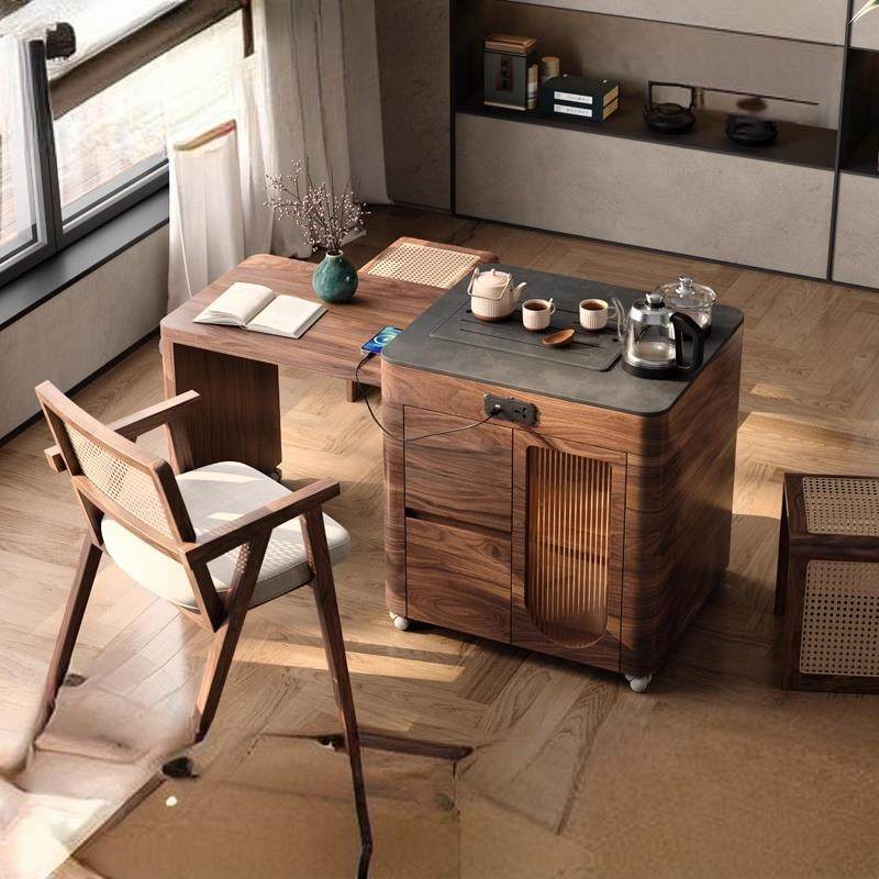 茶桌阳台小型小组合烧水壶一体休闲可伸缩实木家用茶台可移动茶车,住宅家具,家用茶台/茶桌,淘宝优惠券,粉丝福利购,淘宝优惠卷