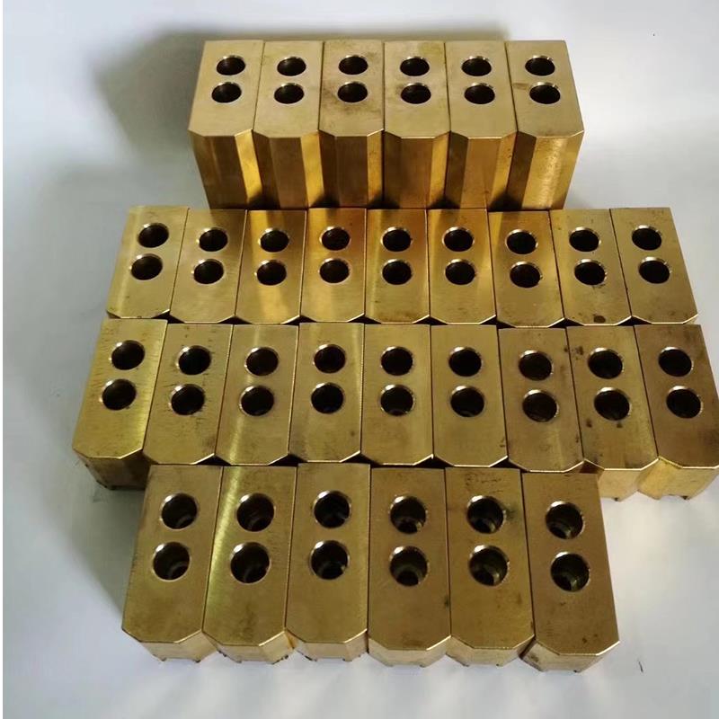 液压卡盘三爪铜爪铝合金软爪56810寸尼龙爪黄铜抓加高加厚卡爪铜