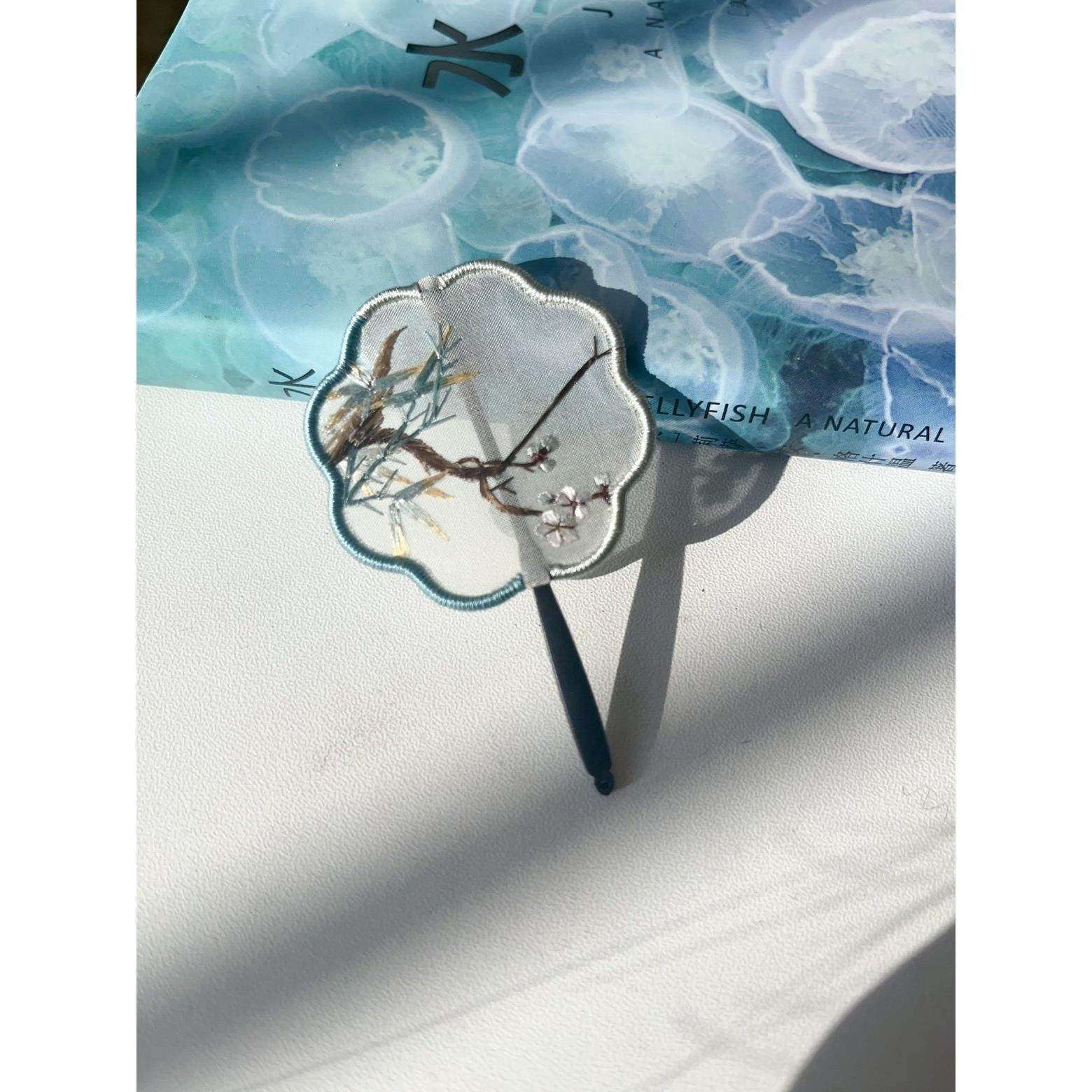 手工苏绣团扇4.5厘米直径BJD娃娃用扇,家居饰品,工艺扇/团扇/喜扇/折扇,淘宝优惠券,粉丝福利购,淘宝优惠卷