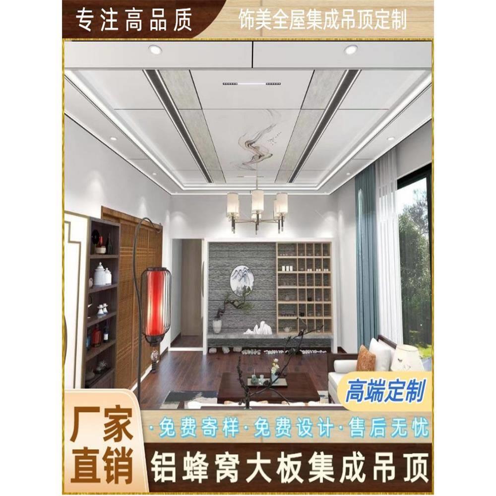 无胶铝蜂窝大板集成吊顶双眼皮无尘梁二级吊定制可包工包料