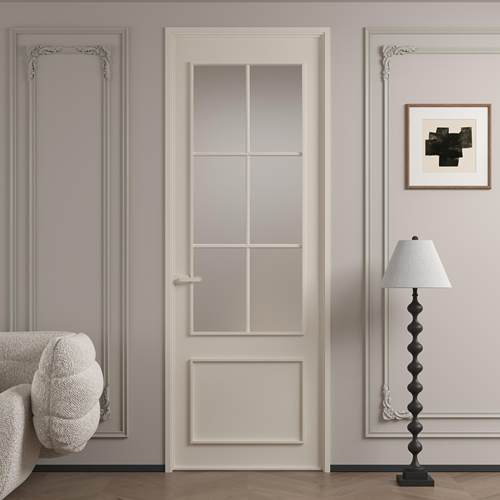 木以木作极窄铝合金法式复古风老钢窗门浴室卫生间网红平开门白色