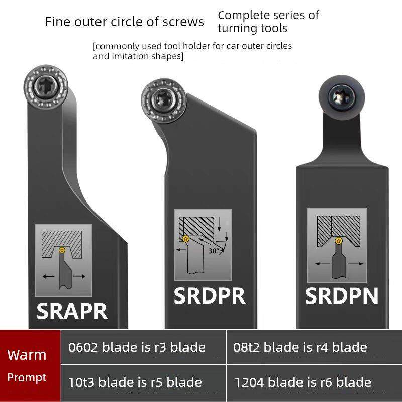 外置圆刀架Sracr/45度7形刀架圆弧R2.5R3R4R5R6R8R10车削刀架圆头