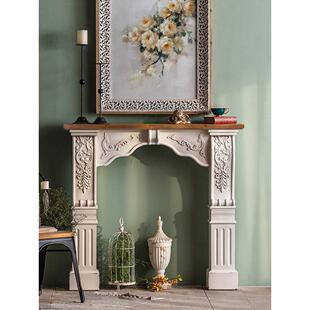 采购产品法式壁炉装饰柜，覆古实木入口门，入口桌，覆古高雅的入