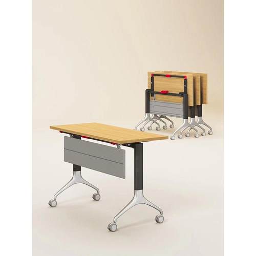 多功能折叠会议桌培训桌子组合拼接桌移动课桌带轮培训桌椅折叠桌