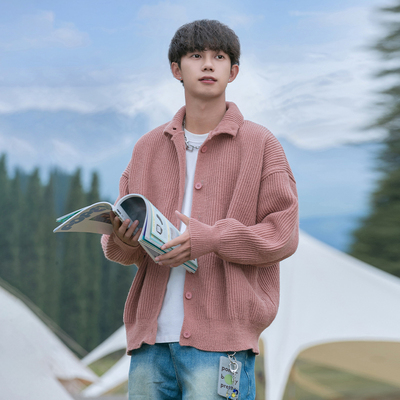 青少年针织毛衣开衫外套男