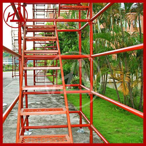 外墙积木式搭建菊花扣式盘扣脚手架制作钢管舞台支架