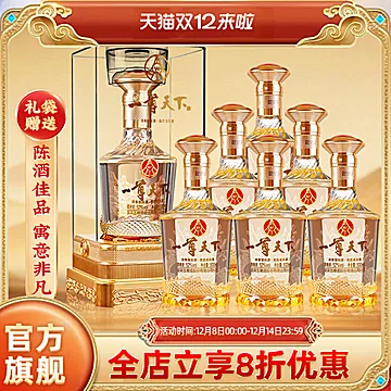 五粮液一尊天下浓香型52度白酒500ml*6瓶