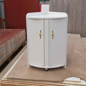 实木角柜墙角柜简约书架落地书柜置物架客厅转角三角柜 定制