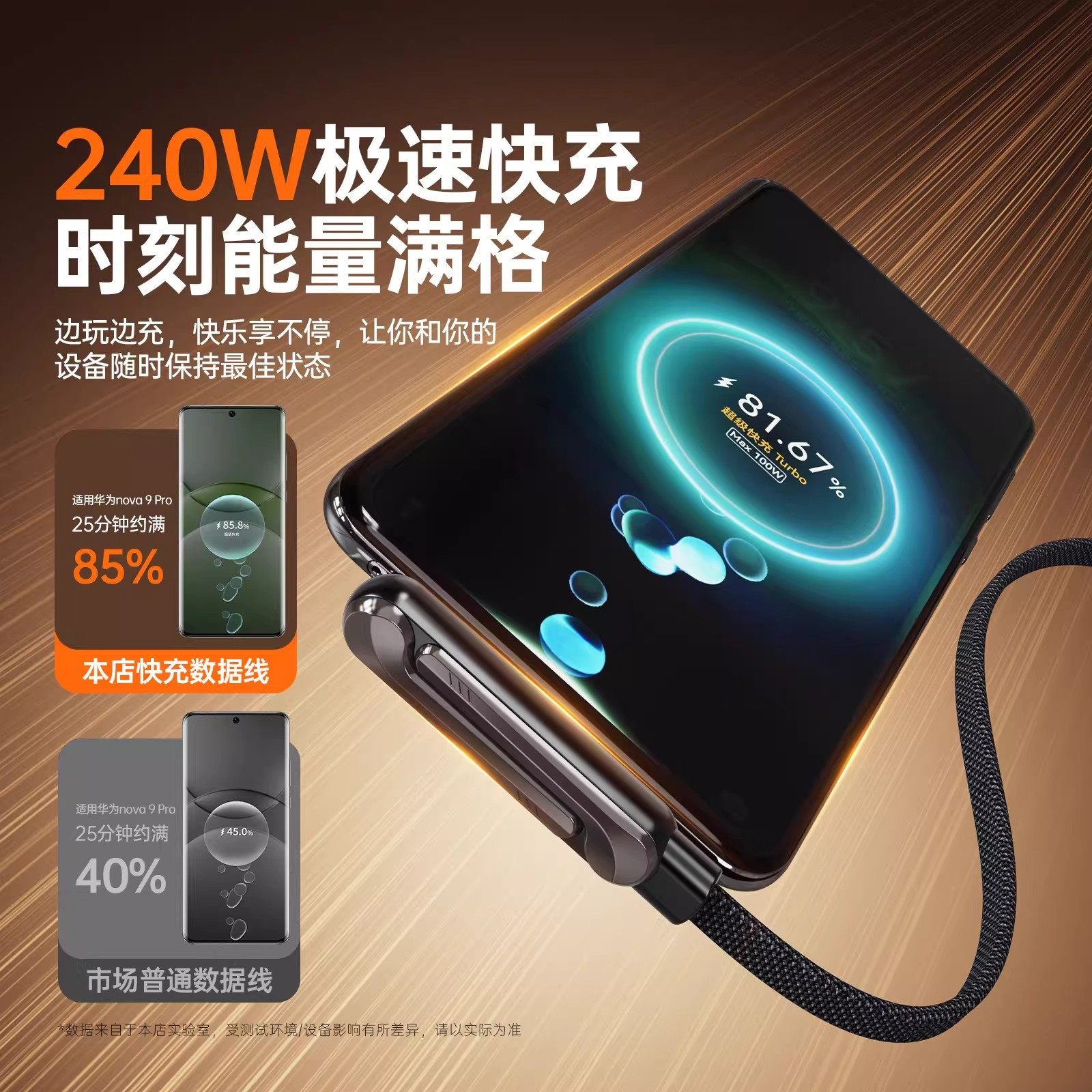 横向折叠支架数据线防弯曲240w苹果数据线快充充电线适用iPhone安卓手机平板手游电竞防折叠Type-C接口通用,3C数码配件,手机数据线,淘宝优惠券,粉丝福利购,淘宝优惠卷