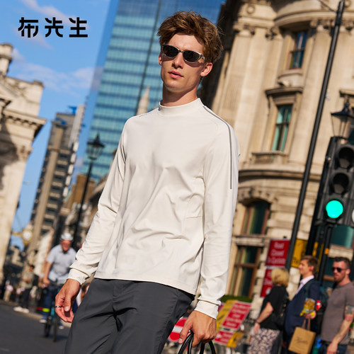 布先生轻奢长袖T恤男款小高领
