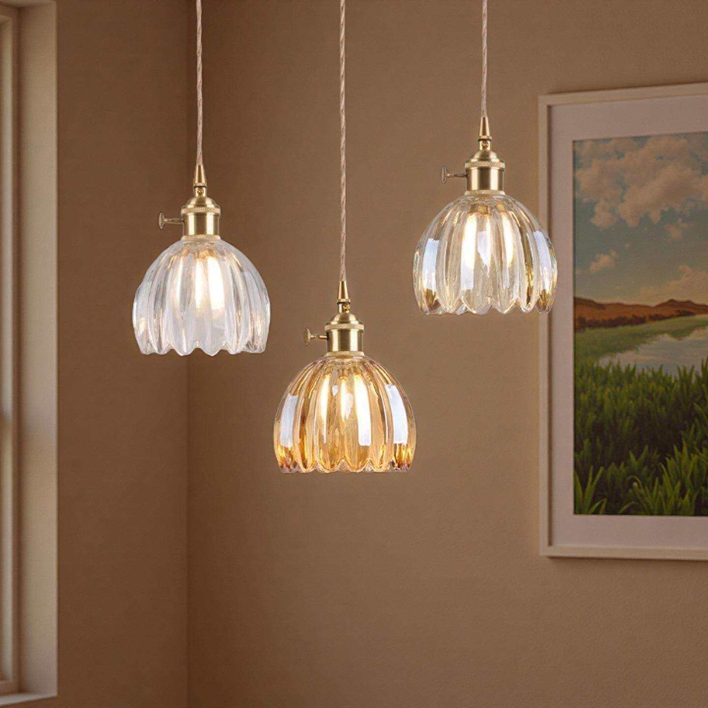 跨境迷你吊灯郁金香玻璃灯罩卧室餐厅走廊小吊灯花朵卧室吧台餐厅,标准件/零部件/工业耗材,车间地垫,淘宝优惠券,粉丝福利购,淘宝优惠卷