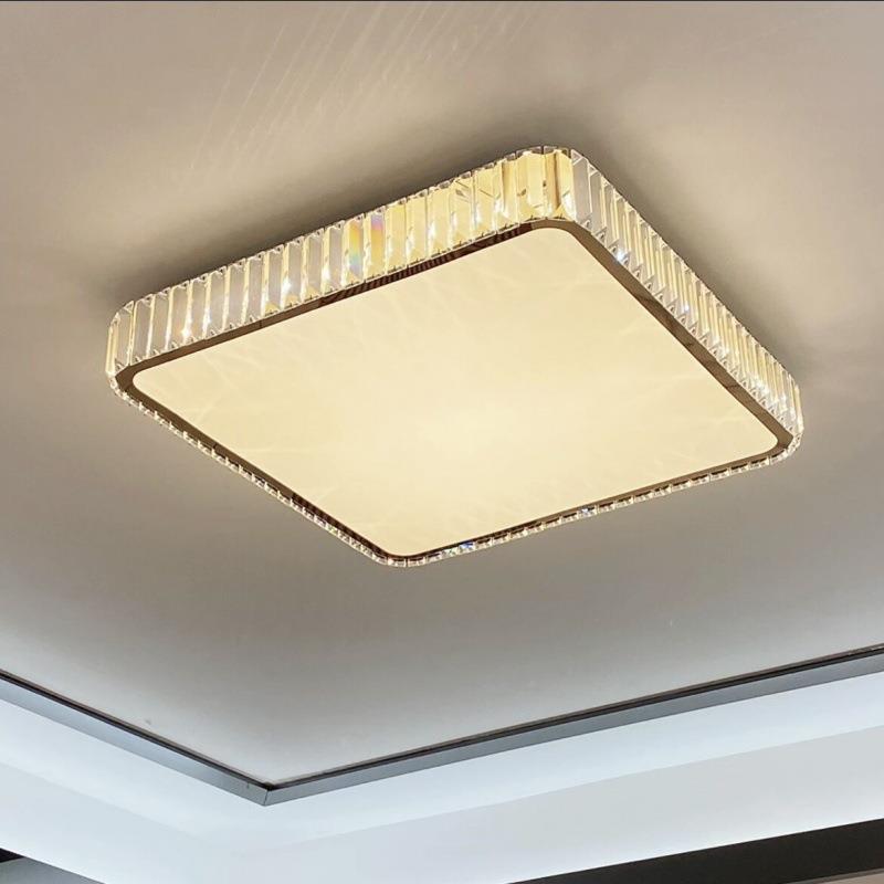 轻奢水晶灯吸顶灯简约现代大气客厅灯家用大厅主灯长方形灯具大全