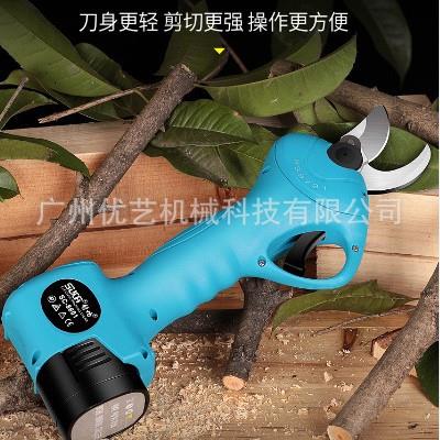 舒畅2.5cm电动修枝剪园林果树锂电充电式剪树枝剪枝神器