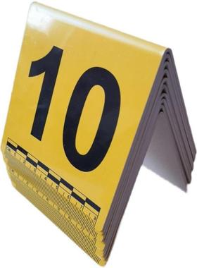 1-30号黄色塑料PVC物证牌直比例尺/现场勘查拍照标识人形数垒德株