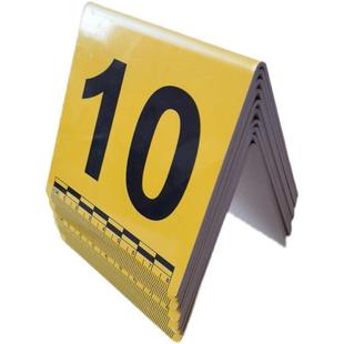 1-30号黄色塑料PVC物证牌直比例尺/现场勘查拍照标识人形数垒德株