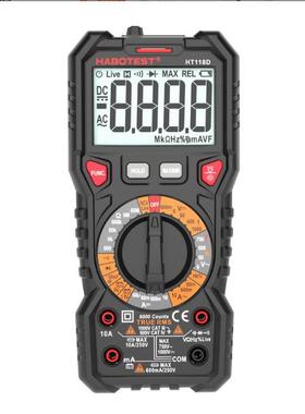 HT118D便携式电子万用表简易手动量程数字式智能可测电容通断