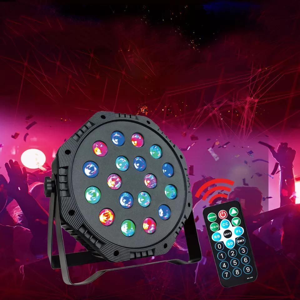 跨境18珠新款帕灯 AC 100-240V 7个频道多彩RGB舞台灯氛围音乐灯