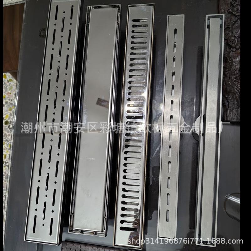 304不锈钢浴室防臭地漏长条形淋浴房卫生间隐形排水防溢水阳台