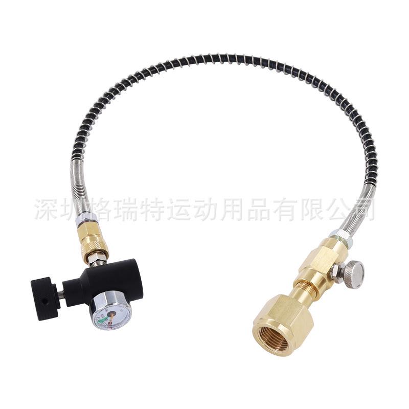 soda气瓶24寸气泡水充气大充小带弹簧管泄气阀CGA320充气阀